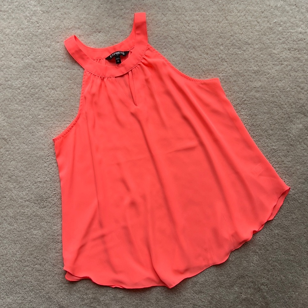 Express Neon Pink Flowy Tank Blouse
